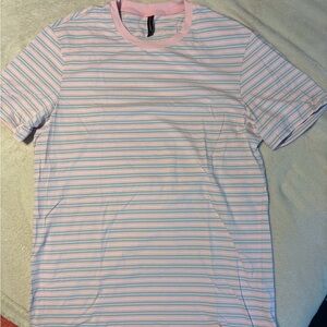 PostMarc Pink and Blue Striped Tee